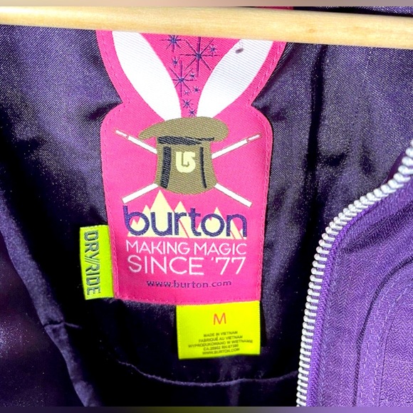 Burton Dryride Lush Purple Snow and Ski Jacket Coat with removal fur on hood Med - Picture 2 of 8